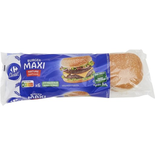 [3560071269678] CARREFOUR CLASSIC Pain Burger Maxi nature 495 g