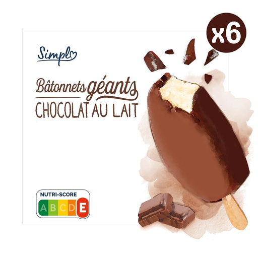 [3560071318574] SIMPL Ice Cream Sticks Vanilla Chocolate 483 g