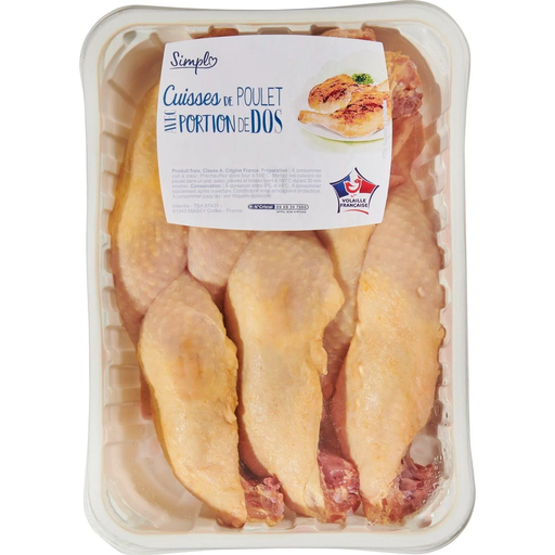 [3560071328092] SIMPL Yellow Chicken Legs with Back Portion 1.4 kg