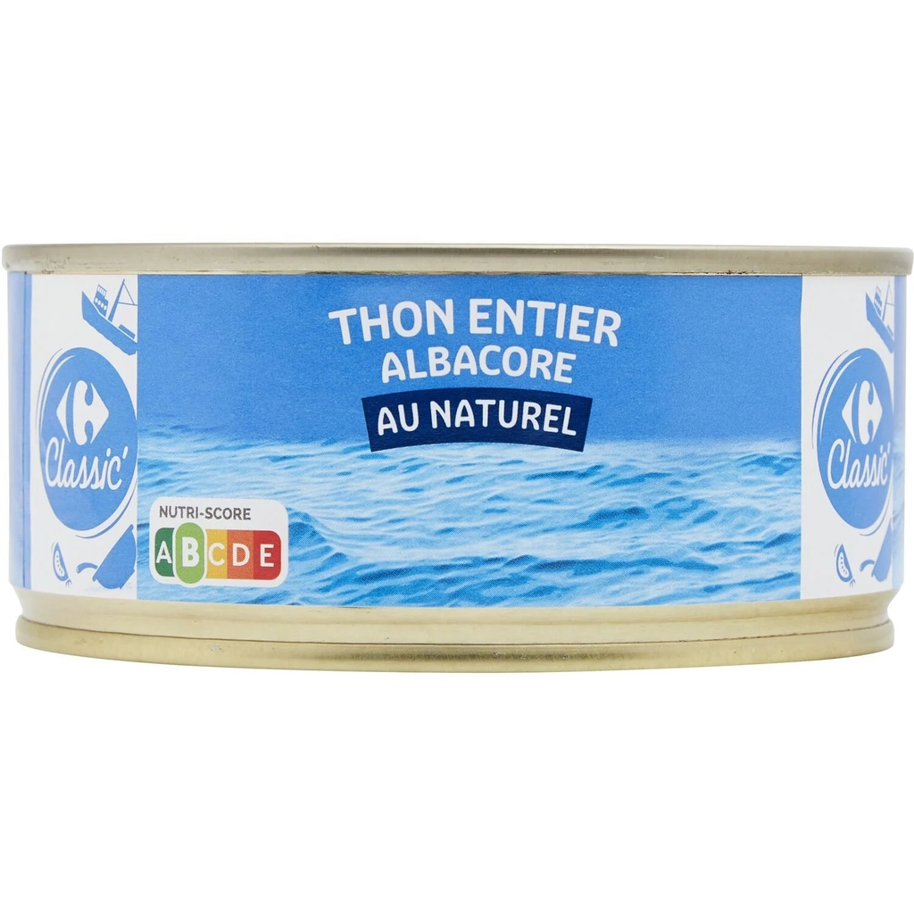 CARREFOUR CLASSIC Atum Inteiro Albacora ao Natural 186 g