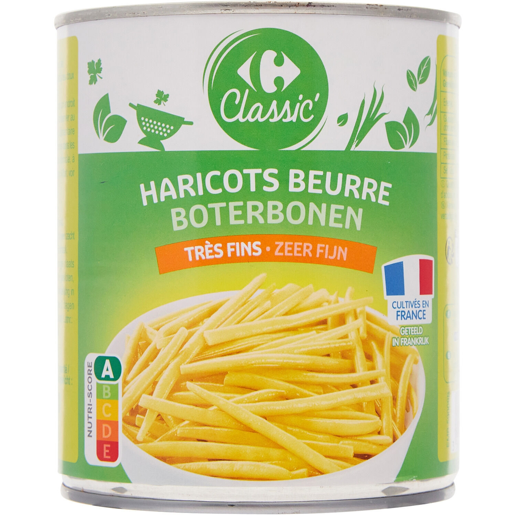 CARREFOUR CLASSIC Haricots beurre très fins 440 g