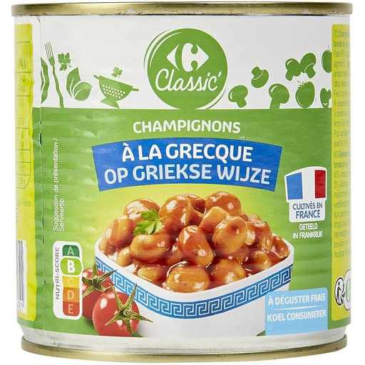 [3560071412951] CARREFOUR CLASSIC Champignons à la grecque 400 g