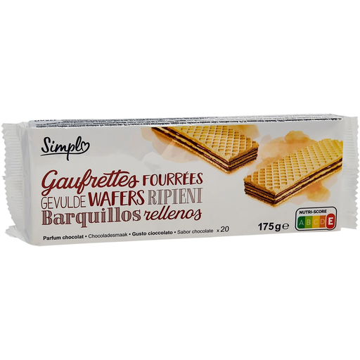 [3560071415297] SIMPL Gaufrettes fourrées chocolat 175 g
