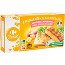 CARREFOUR CLASSIC Folhados de fiambre e emmental 520 g
