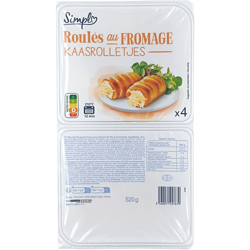 [3560071457679] SIMPL Cheese Rolls 520 g