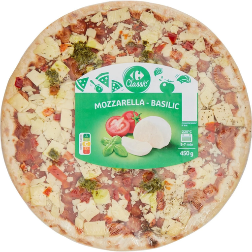 [3560071458621] CARREFOUR CLASSIC Mozzarella Basil Pizza 450 g