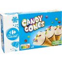 CARREFOUR CLASSIC Glaces Cônes Vanille Bonbons Chocolat 328 g