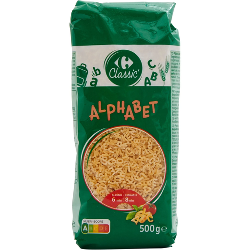 [3560071469849] CARREFOUR CLASSIC Alphabet pasta 500 g