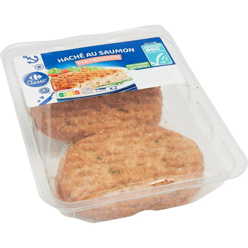 [3560071471552] CARREFOUR CLASSIC Salmon mince with chives 2x100g