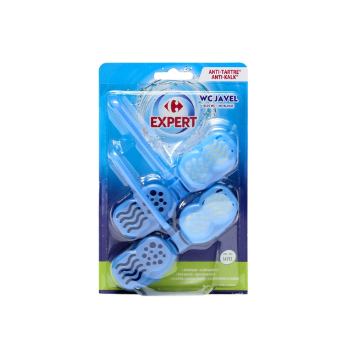 [3560071475802] CARREFOUR Anti-limescale Toilet Block, with Bleach and Scented, 4-pack