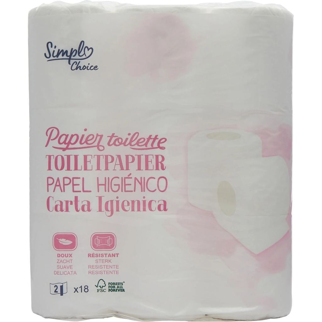 SIMPL Papier Toilette 18 rouleaux