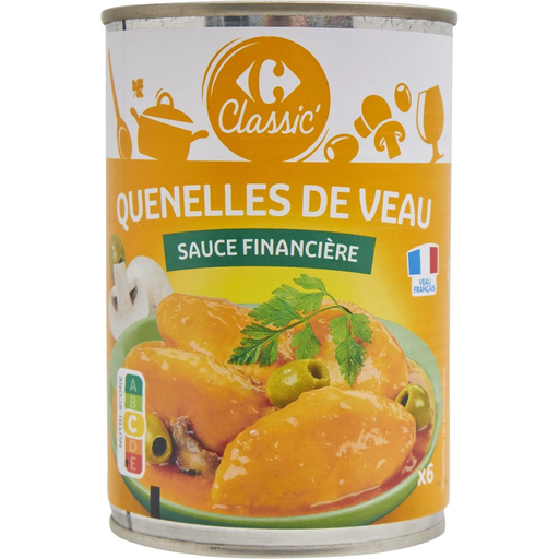 [3560071497453] CARREFOUR CLASSIC Quenelles de vitela molho financeira 1 unidade