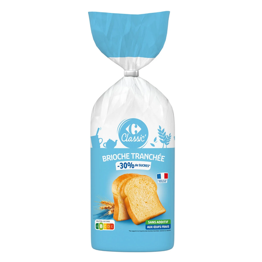 [3560071499327] CARREFOUR CLASSIC Brioche fatiado reduzido em açúcar 450 g