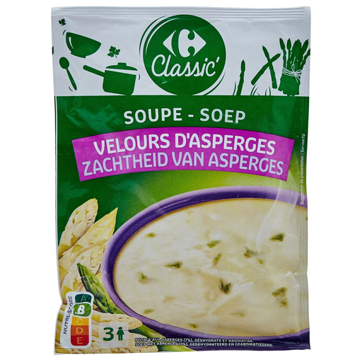 [3560071499389] CARREFOUR CLASSIC Soupe Velouté Asperges 84 g