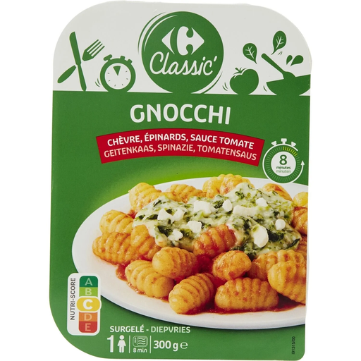 [3560071499600] CARREFOUR CLASSIC Gnocchi queso de cabra espinacas 300 g