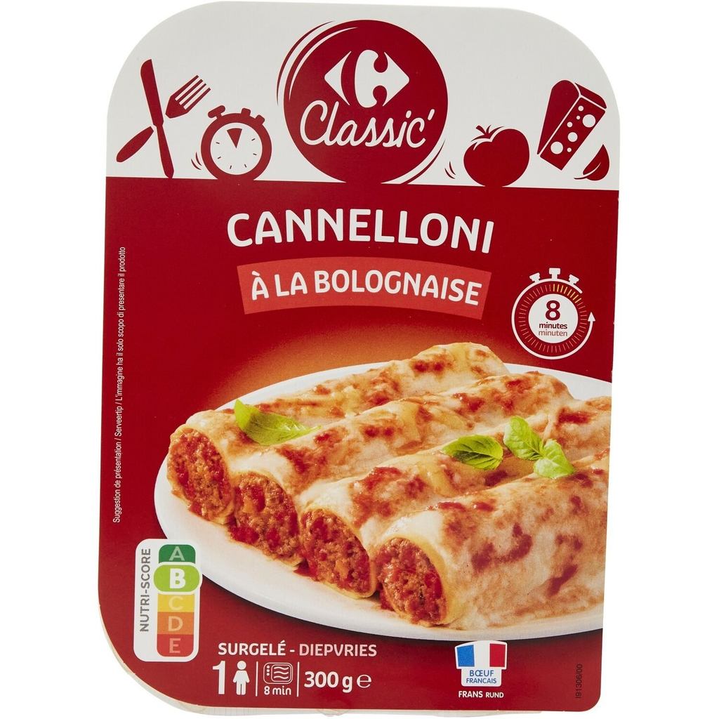 CARREFOUR CLASSIC Canelones à bolonhesa 300 g