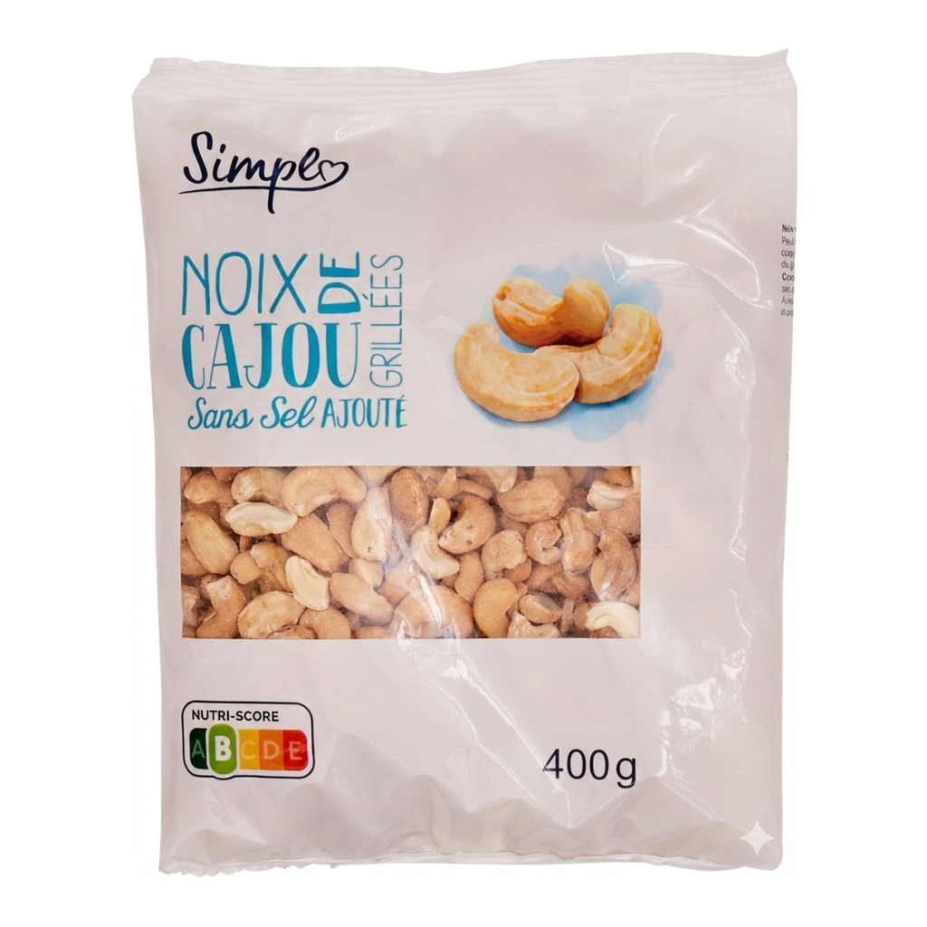 SIMPL Roasted Cashews Unsalted 400 g