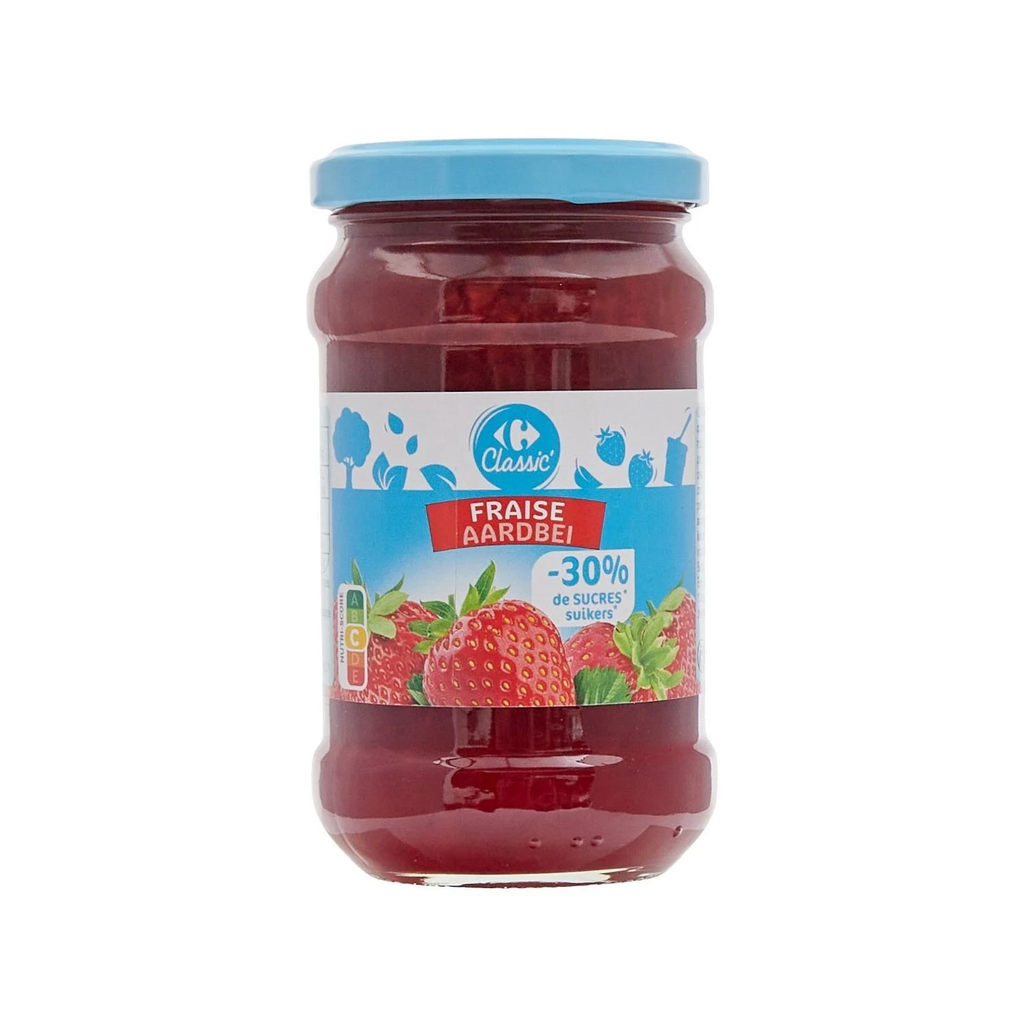 CARREFOUR CLASSIC Confitura de morango reduzida em açúcar 340 g
