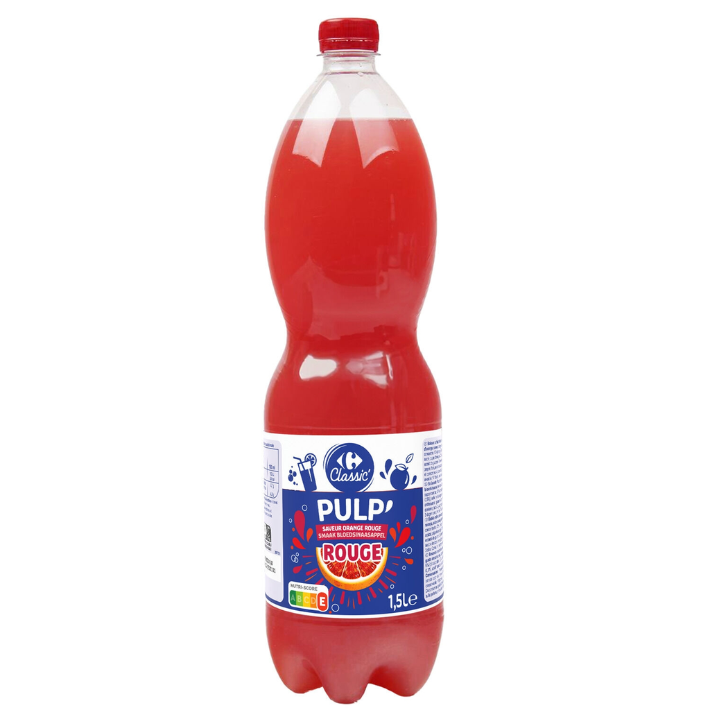 CARREFOUR CLASSIC Red Pulporange Soda 1.5 L