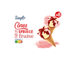 SIMPL Gelados Cones Morango Baunilha 512 g