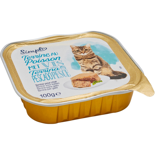 [3560071522520] SIMPL Pâtée pour Chat Adulte en Terrine Poisson 100 g