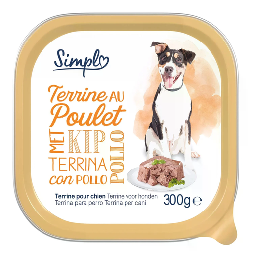 [3560071522667] SIMPL Pâtée Pour Chien Adulte en Terrine au Poulet 300 g