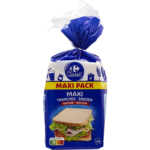 [3560071524029] CARREFOUR CLASSIC Pan de Molde Natural Maxi Rebanadas 825 g