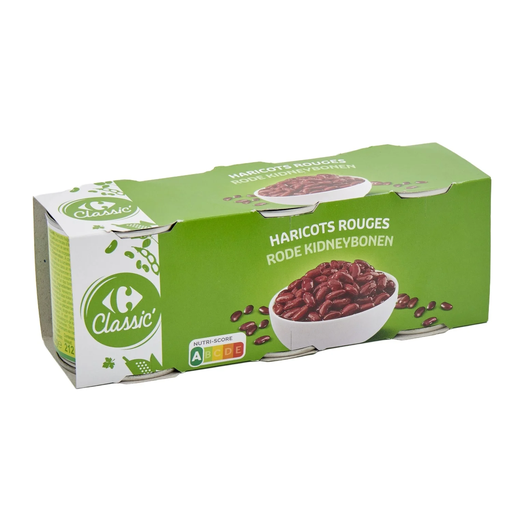 [3560071527297] CARREFOUR CLASSIC Red Kidney Beans 3 tins of 130 g