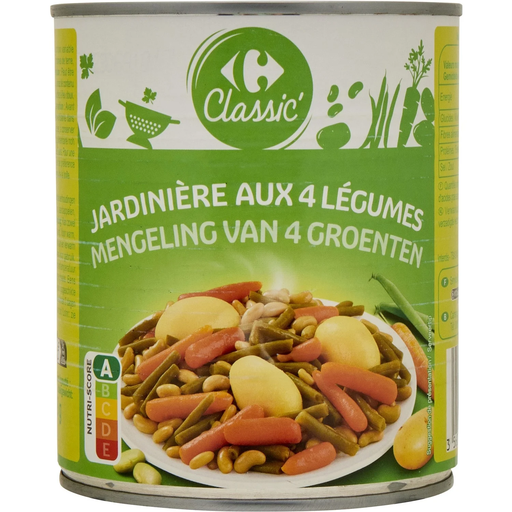 [3560071528072] CARREFOUR CLASSIC 4-Vegetable Medley 510 g