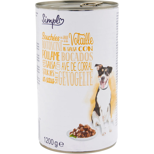 [3560071528614] SIMPL Bouchées en sauce Volaille Pour Chien Adulte 1200 g