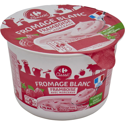 [3560071533274] CARREFOUR CLASSIC Raspberry White Cheese 500 g