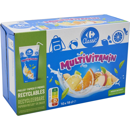 [3560071542917] CARREFOUR CLASSIC Multivitamin Drink 10 x 18 cl
