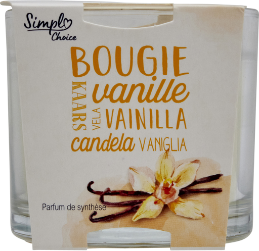 [3560071544461] SIMPL Bougie verre vanille 100g