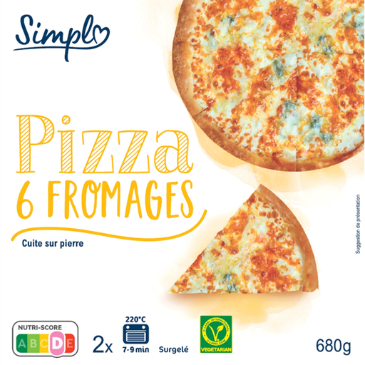 [3560071559823] SIMPL Pizza 6 Quesos 680 g