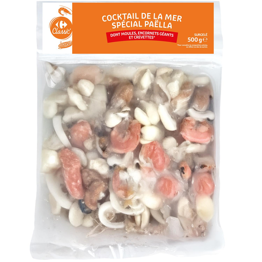 [3560071560126] CARREFOUR CLASSIC Cocktail de la mer spécial paëlla 500 g