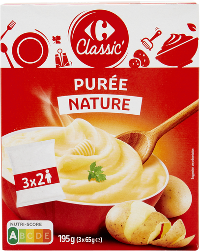 [3560071562533] CARREFOUR CLASSIC Mashed Potato Flakes Nature 3x65g