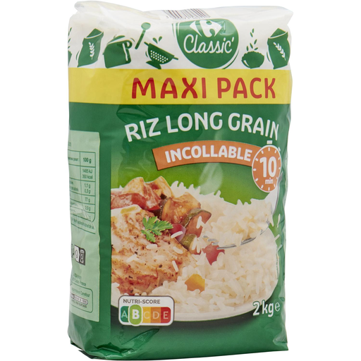 [3560071562540] CARREFOUR CLASSIC Long Grain Rice 2 kg