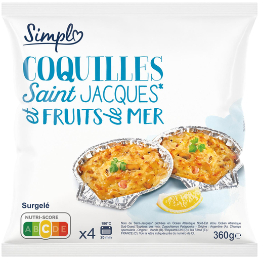 [3560071572945] SIMPL Coquilles Fruits de Mer 360 g