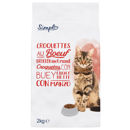 [3560071576639] SIMPL Croquettes pour Chat Adulte Bœuf 2 kg