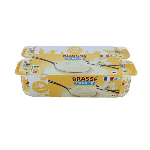 [3560071578831] CARREFOUR CLASSIC Vanilla Stirred Yogurt 8 x 125 g