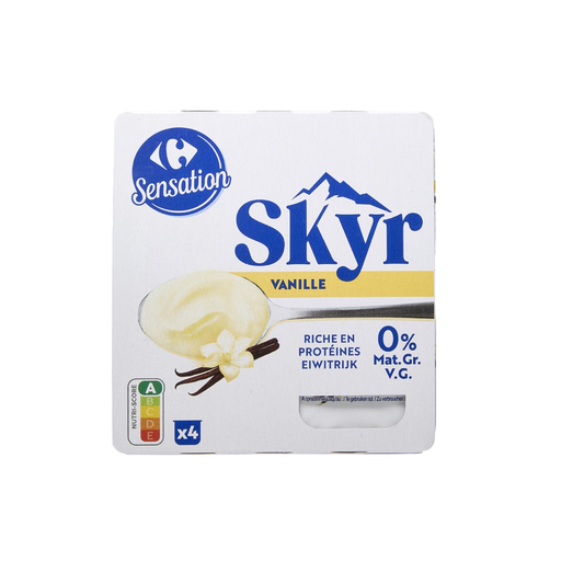 [3560071581886] CARREFOUR Vanilla Skyr 4 pots of 100 g
