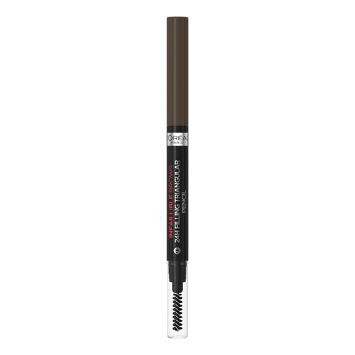 [3600524054670] L'OREAL PARIS Lápiz de Cejas Infaillible 24H Punta Triangular Cepillo Ebony 1 unidad