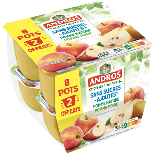 [3608580025948] ANDROS Apple and Apple-Pear Williams Fruit Specialty 8 pots of 100 g