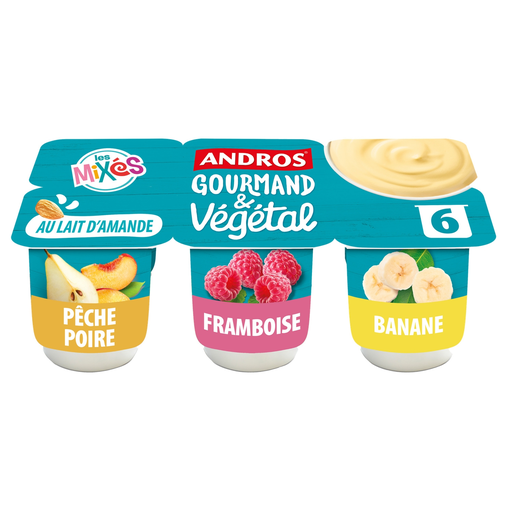 [3608580131687] ANDROS Plant-based almond milk dessert assorted 6x100g
