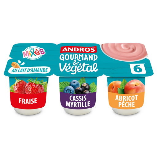 [3608580131700] ANDROS Gourmand & Végétal Almond Milk and Orchard Fruits Blend 6x100g