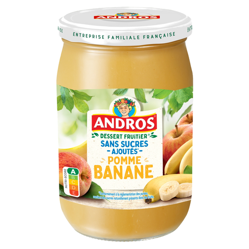 [3608580144144] ANDROS Fruit dessert apple banana 650 g