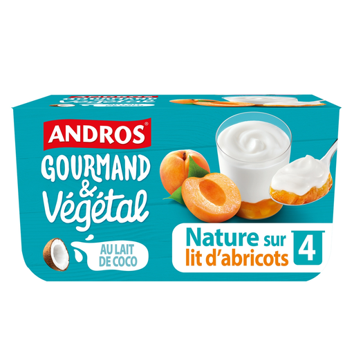[3608580175209] ANDROS Gourmand & Végétal Coconut Milk & Apricot Base 4x100g