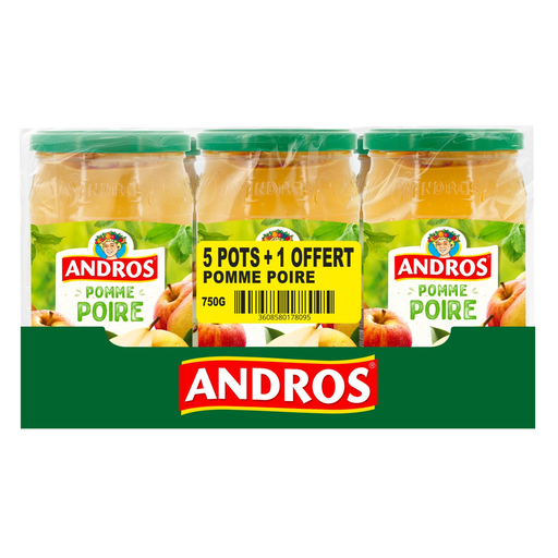 [3608580178095] ANDROS Apple Pear Compote 5 pots of 750 g