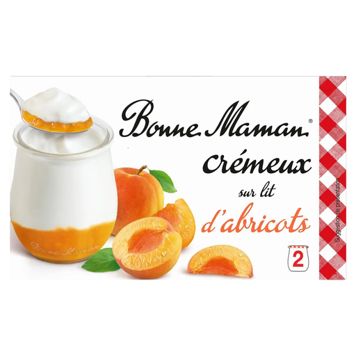 [3608580183266] BONNE MAMAN Creamy Yogurt with Apricot Base 2 x 125 g