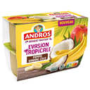 ANDROS Tropical Escape Fruit Dessert Apple Banana Coconut 4 pots of 97 g